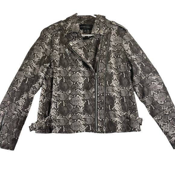 Colleen Lopez Jackets & Blazers - Colleen lopez Moto Jacket womens size medium Faux Leather Coat 0717